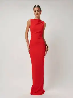 Effie Kats Verona Gown Cherry Red Size XS / AU 6-8 for rent on The Volte - image 1
