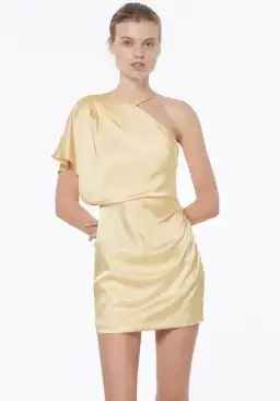 Manning Cartell Miami Heat Asymmetric Mini Dress Yellow Size 8 for rent on The Volte - image 1
