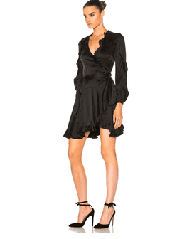 Zimmerman Winsome Flutter Robe Dress Black Size 0 / AU 8 for rent on The Volte - image 2
