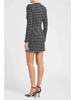 Rebecca Vallance Cory Mini Dress in Black Check Size AU 14 for rent on The Volte - image 3