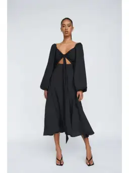 By Johnny Annika Midi Dress Black Size AU 14 for rent on The Volte - image 1