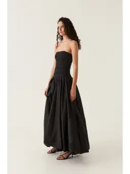 Aje Violette Bubble Hem Maxi Dress Black Size AU 8 for rent on The Volte - image 2