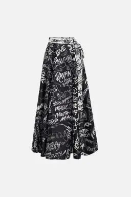 Camilla Maxi Wrap Skirt Spirit Scribble Print Size S / AU 10 for rent on The Volte - image 4