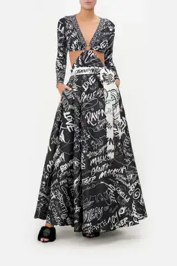 Camilla Maxi Wrap Skirt Spirit Scribble Print Size S / AU 10 for rent on The Volte - image 1