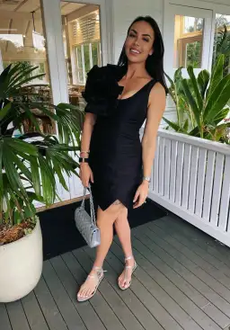 Aje Energy Mini Dress Black Size 6 for rent on The Volte - image 3