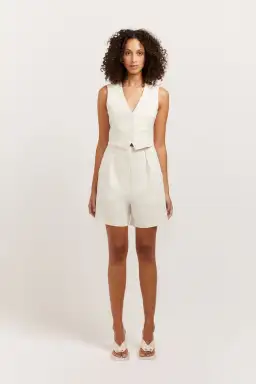 Henne Ari Shorts and Vest Set in Chalk Size 6 for rent on The Volte - image 1
