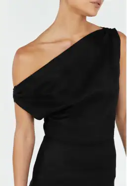 Dissh Cass Asym Linen Mini Dress Black Size 12 for rent on The Volte - image 4