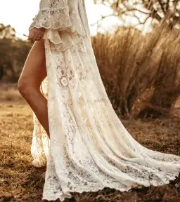 We Are Reclamation Much Love Gown Cream One Size for rent on The Volte - image 6