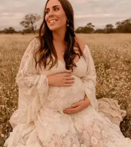 We Are Reclamation Much Love Gown Cream One Size for rent on The Volte - image 11