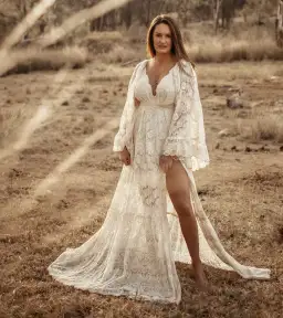 We Are Reclamation Much Love Gown Cream One Size for rent on The Volte - image 7