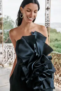 Aje Energy Midi Dress Black Size 14 for rent on The Volte - image 2