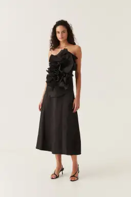 Aje Energy Midi Dress Black Size 14 for rent on The Volte - image 1