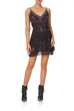 Camilla Layered Shaped Yoke Mini Skirt Print Size S/AU 8  for rent on The Volte - image 1