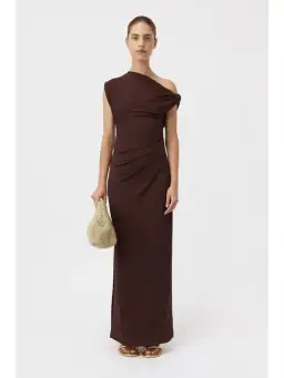 Camilla and Marc Annalise Dress in Chocolate Brown Size AU 10 for rent on The Volte - image 1