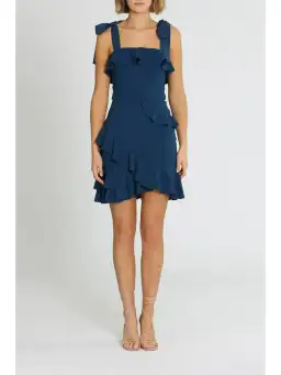 Rebecca Vallance Agean Mini Dress in Navy Size AU 8 