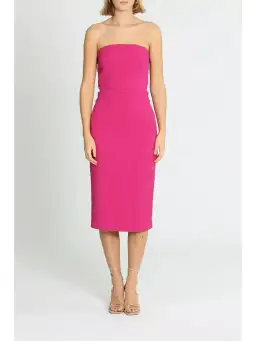 Rebecca Vallance Andie Tie Dress in Pink Size AU 10