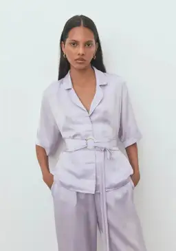 Viktoria and Woods Odyssey Shirt w/ Belt Lavender Size 00 / AU 4 for rent on The Volte - image 2