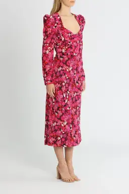 Rebecca Vallance Bramble Midi Dress Pink Floral Size 16 for rent on The Volte - image 2