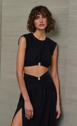 Bec & Bridge Minx Top And Skirt Set Black Size 8 for rent on The Volte - image 4