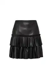 AJE Kindred Tiered Mini Skirt Black Size 8 for rent on The Volte - image 3