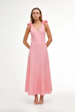 Kinney Paloma Dress In Coral Size L/Au 12 