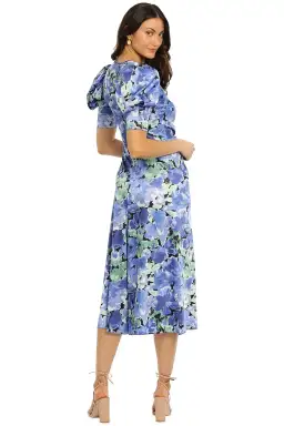 Rotate By Birger Christensen Sierina Dress in Blue Floral Size 12 for rent on The Volte - image 4