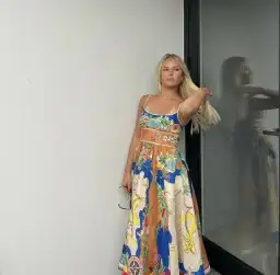 Zimmermann Alight Picnic Midi Dress Nautical Map Size 0 / AU 8 for rent on The Volte - image 8