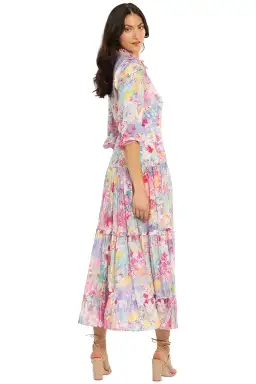 Rixo London Monet Midi Dress in Floral Size 8 for rent on The Volte - image 4