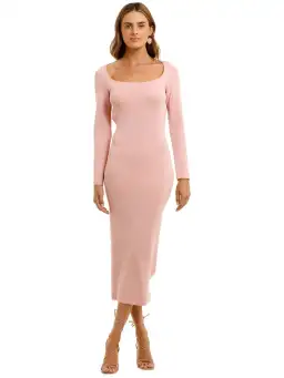 By Jonny Tina Twist Midi Dress in Pink Size Small / AU 8 for rent on The Volte - image 1