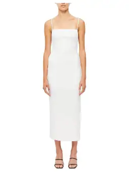 Bec & Bridge Elroy Midi Dress in White Size AU 8