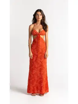 Arcina Ori Kara Dress Burnt Orange Size Small / AU 8