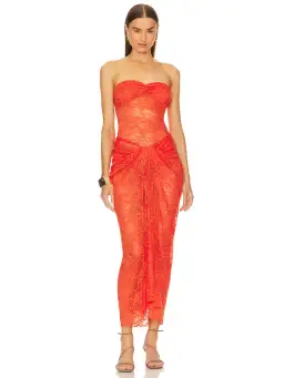 Natalie Rolt Naomi Dress Tangerine Size 1 / AU 8