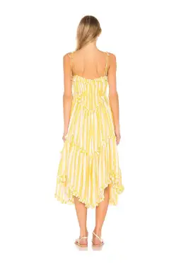 Zimmermann Lumino Floating Stripe Dress in Yellow Stripe Size 0/ AU 8 for rent on The Volte - image 3