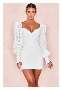 House of CB Marquis Mini Dress White Size 14 for rent on The Volte - image 3