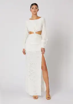 Winona Gazelle Knot Dress Neutral Size XXS / AU 4