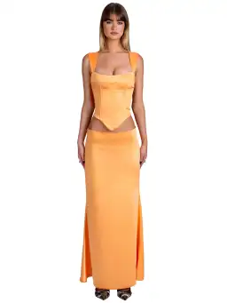 I am Delilah Valerie Corset & Maxi Skirt Sherbet Size S / AU 8