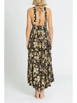 Shona Joy Palermo Plunged Low Back Midi Dress in Multi Size AU 8 for rent on The Volte - image 3