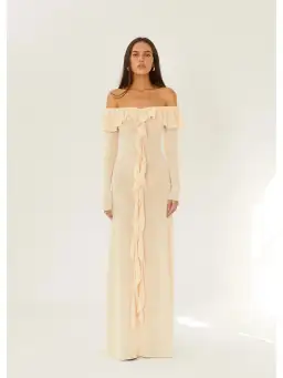 Arcina Ori Mila Dress In Beige Size S / AU 8 for rent on The Volte - image 1