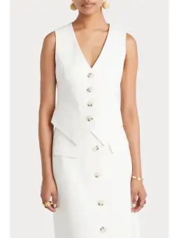 Husk Maya Waistcoat & Skirt in White Size AU 8 for rent on The Volte - image 2