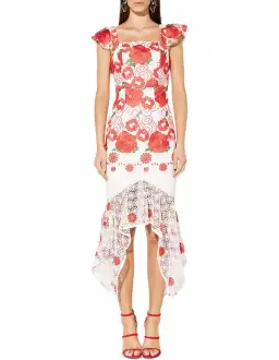 Mossman Roses are Red Dress Floral Size 6 for rent on The Volte - image 2