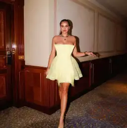 Aje Astrid Mini Dress Yellow Size 10