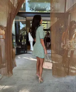 Scanlan Theodore Knit Shirt Dress Turquoise Size XS/ AU 6 for rent on The Volte - image 3