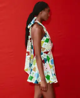 Alemais Everly Pure Linen Halter Mini Dress Multi Size 8 for rent on The Volte - image 4