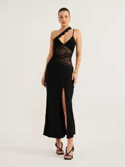 Bec and Bridge Ria Asym Maxi Dress Black Size 10 for rent on The Volte - image 1