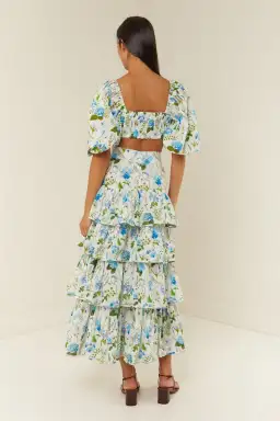 Palm Noosa Triton Skirt in Blue Orchid Floral Size 10 for rent on The Volte - image 2