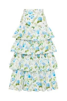Palm Noosa Triton Skirt in Blue Orchid Floral Size 10 for rent on The Volte - image 3