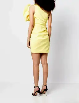 Rachel Gilbert Evana Mini Dress Yellow Size 4/AU 14 for rent on The Volte - image 3