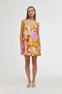 Kinney the Label Mara Mini Dress Multi Floral Size 8