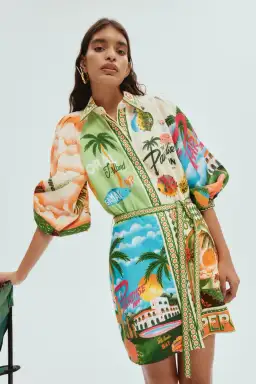 Alemais Paradiso Mini Dress Multi Print Size 10 for rent on The Volte - image 0