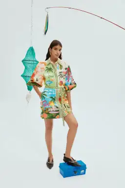 Alemais Paradiso Mini Dress Multi Print Size 10 for rent on The Volte - image 1